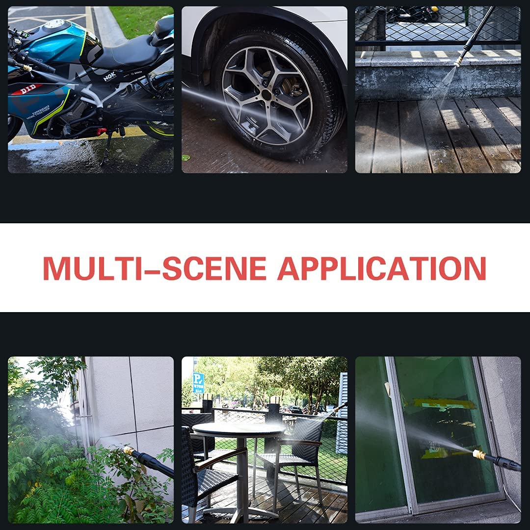 Picture of MPT 21V Portable Power Washer, Cordless High Pressure Washer for Car Washing, Max 507 PSI Power Cleaner with 2 Nozzles UMCPW2103 - Kings Trading