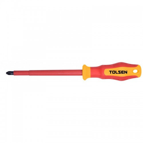Picture of TOLSEN VDE Insulated Star Screwdriver (PH2 x 100 mm) 1000V, VDE & GS Certified Model No: 38007