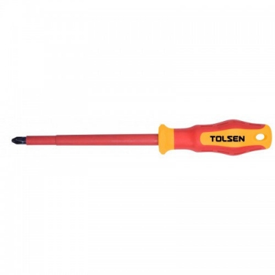Picture of TOLSEN VDE Insulated Star Screwdriver (PH2 x 100 mm) 1000V, VDE & GS Certified Model No: 38007