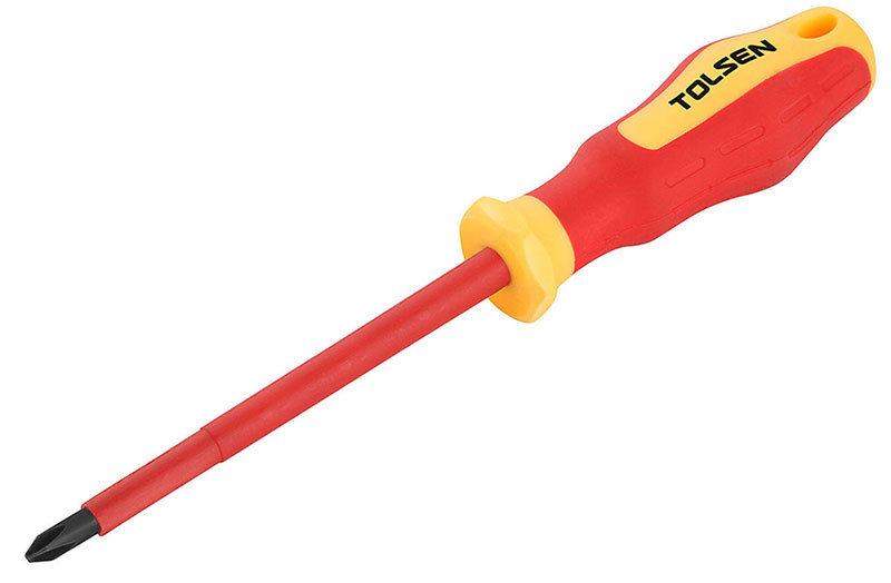 Picture of TOLSEN VDE Insulated Star Screwdriver (PH2 x 100 mm) 1000V, VDE & GS Certified Model No: 38007