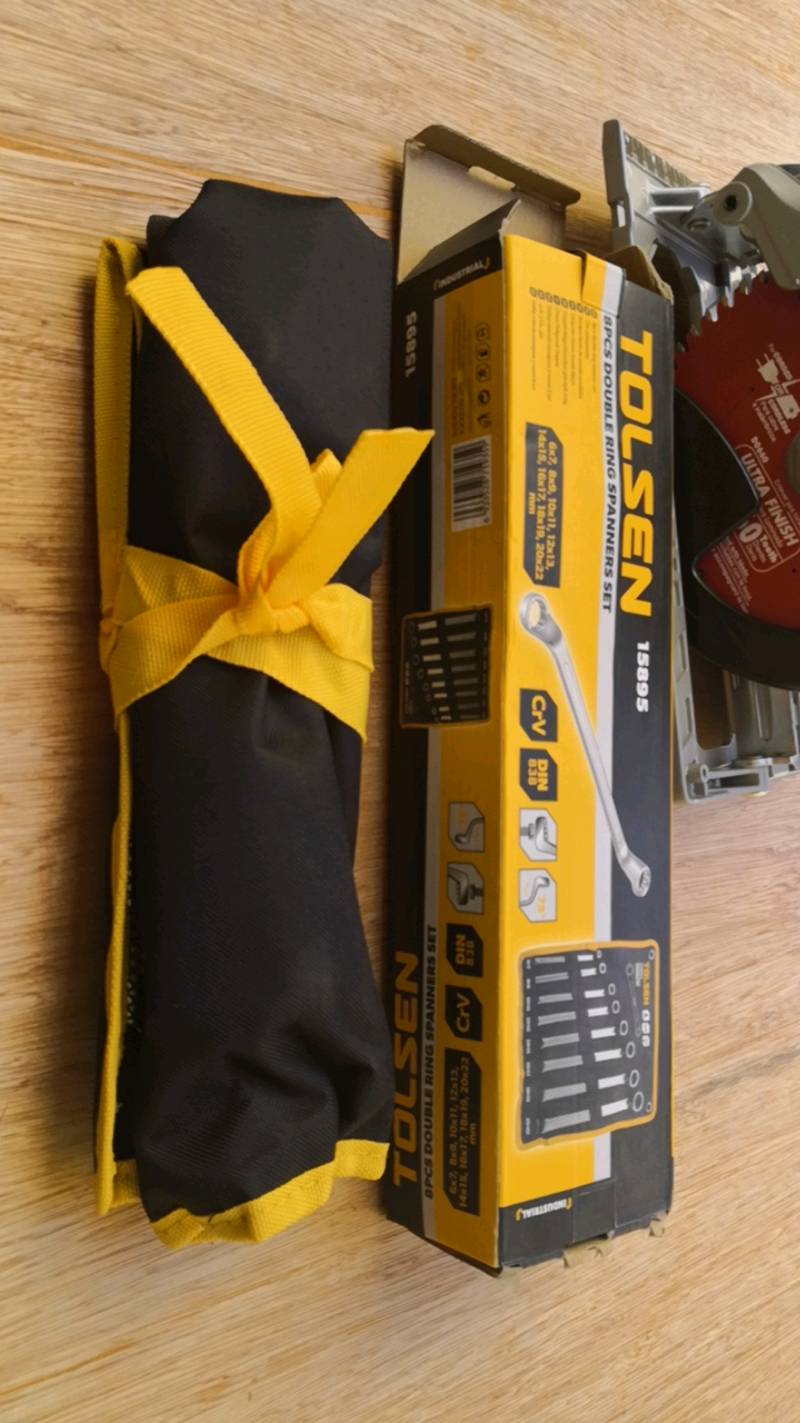 Picture of TOLSEN 8Pcs Double Ring End Spanner Set (6×7,8×9,10×11,12×13,14×15,16×17,18×19,20x22mm) Model: 15895 - Kings Trading