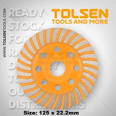 Picture of Tolsen Segmented Turbo Cup Grinding Wheel (125X22.2mm) 76680