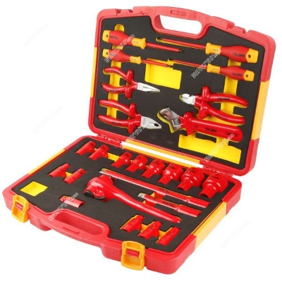 Picture of TOLSEN VDE 1000V 25 Pcs Insulated Hand Tools Set VDE/GS certificated Premium Series V83825 - Kings Trading