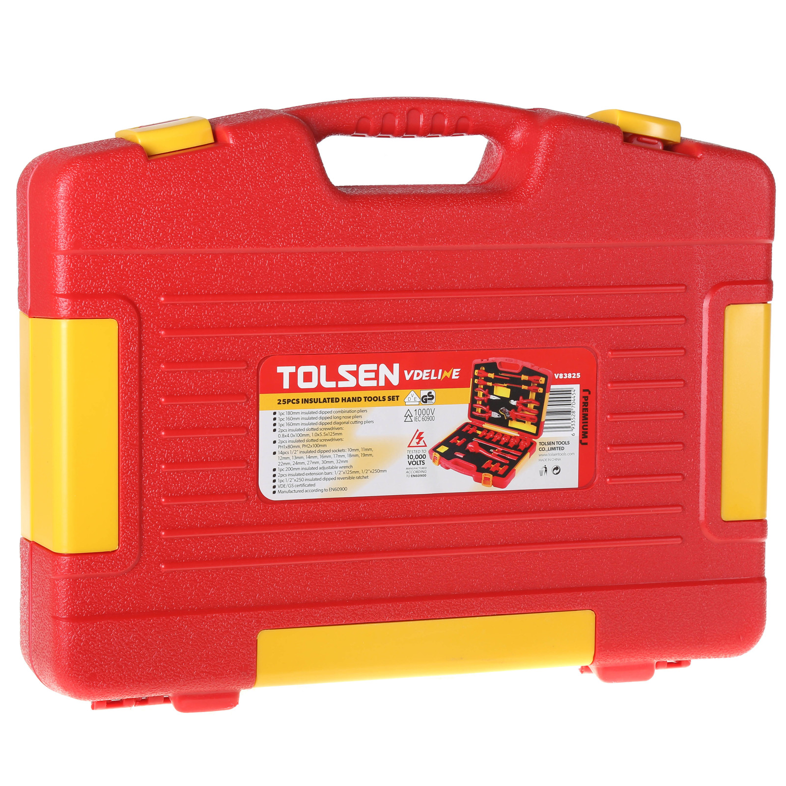 Picture of TOLSEN VDE 1000V 25 Pcs Insulated Hand Tools Set VDE/GS certificated Premium Series V83825 - Kings Trading