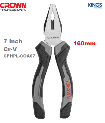 Picture of CROWN 7" Combination Pliers 160mm Cr-V Soft Grip CPHPL-COA07 - Kings Trading