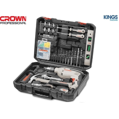 Picture of CROWN 98Pcs Household Tools Set with 600w Impact Drill tools set CK10-XA98 - Kings Trading