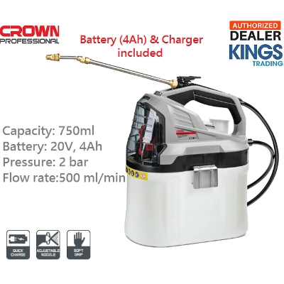 Picture of CROWN Cordless Sprayers 750ml 20V 4Ah CT29003HX-4 - Kings Trading