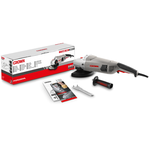 Picture of CROWN 7" Angle Grinder 2600W, 180mm, 8500rpm, with soft start CT13489-180S - Kings Trading