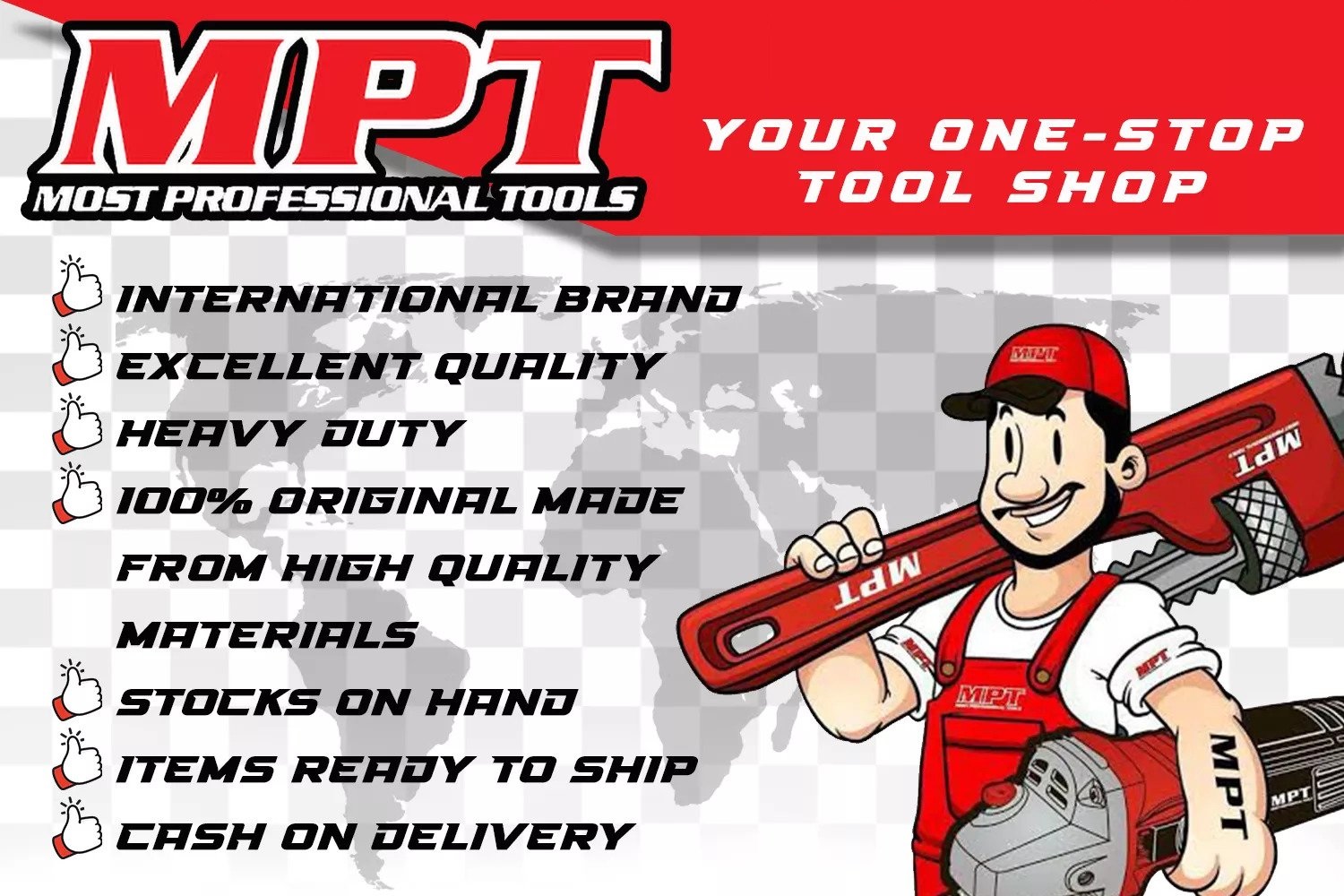 Picture of MPT 8" Combination Pliers 200mm Cr-V, black finish Model: MHB01001-8