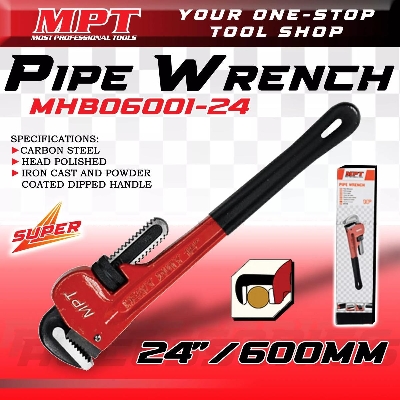 Picture of MPT 24" Pipe wrench 600mm heavy duty American type adjustable straight Model: MHB06001-24