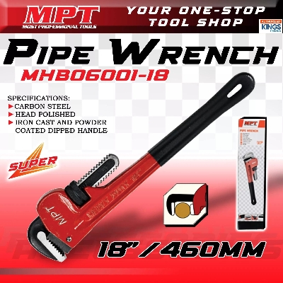 Picture of MPT 18" Pipe wrench 450mm heavy duty American type adjustable straight Model: MHB06001-18