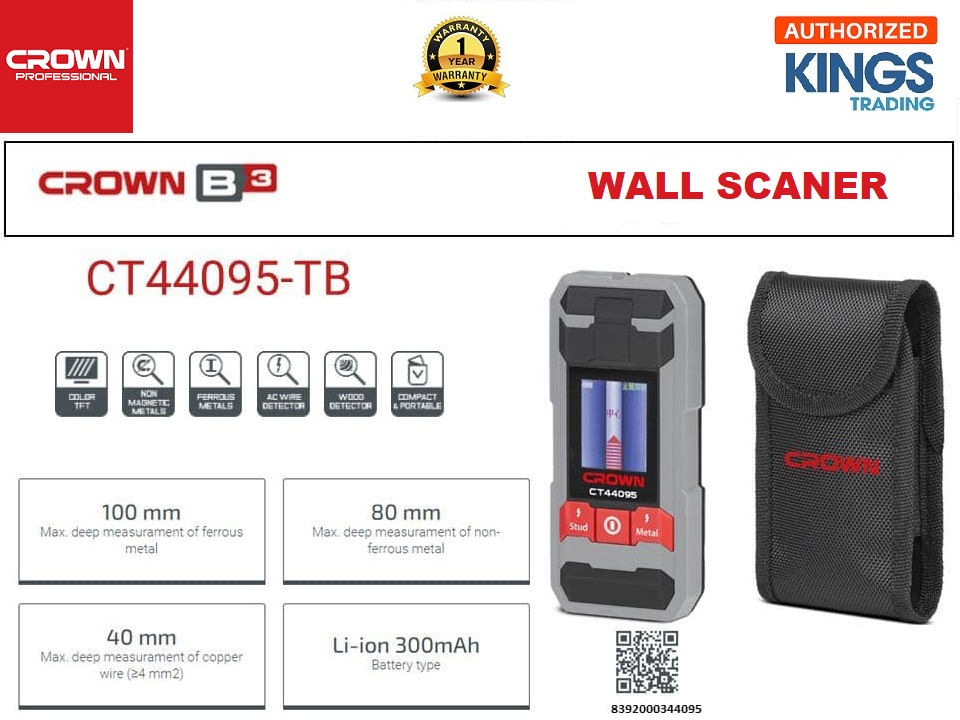 Picture of CROWN Wall Scanner Model CT44095 - Kings Trading