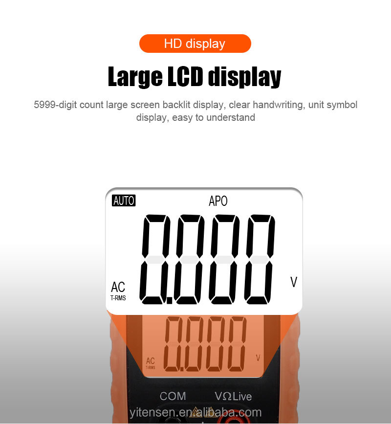 Picture of VICTOR 610C+ AC 1000A 750V Digital Clamp Meter DC 1000V  5999 counts VFC True RMS NCV Live Flashlight clam multimeter