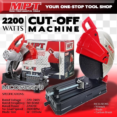 Picture of MPT 2200W Cut off Saw 35mm ( 14" ), Bore : 25.4 mm ( 1" ), Speed : 3900 rpm Model: MCOS3557B - Kings Trading