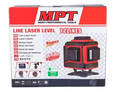 Picture of MPT Line LASER Level, 12 Line, Green Light, Working Range : 45M Model : MLL1207 - Kings Trading