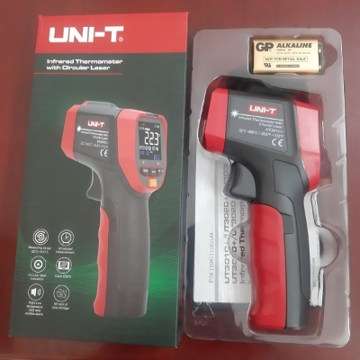 Picture of UNI-T UT301C+ Infrared Thermometer with Circular Ring LASER -32℃~600℃ Color EBTN  Non-Contact IR Infrared Digital C/F Selection Surface Temperature Pyrometer Imager  - Kings Trading