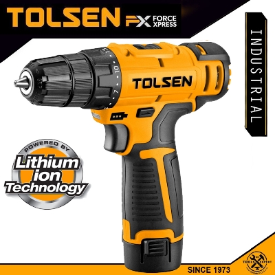 Picture of TOLSEN Cordless Drill 12V Lithium ion Battery Soft Grip Handle FX Series Model: 79036