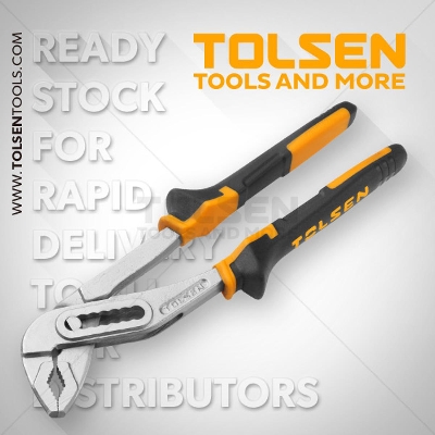 Picture of TOLSEN 10" Water Pump Pliers 250mm, TPR Handle Model: 10014 - Kings Trading
