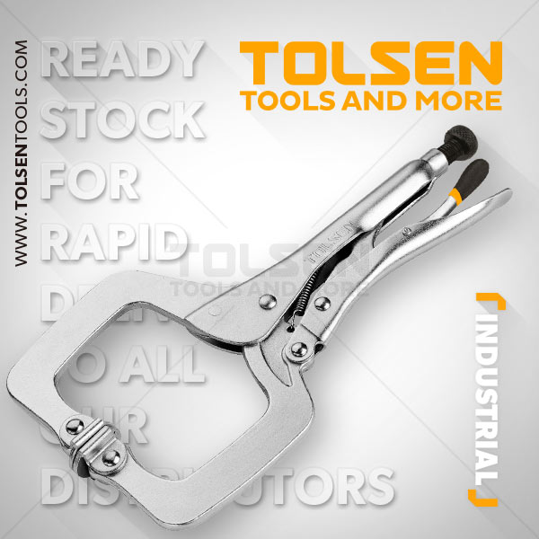 Picture of TOLSEN Locking Pliers Vise Grip (280mm, 11") C-Clamp Industrial Series Model: 10056 - Kings Trading