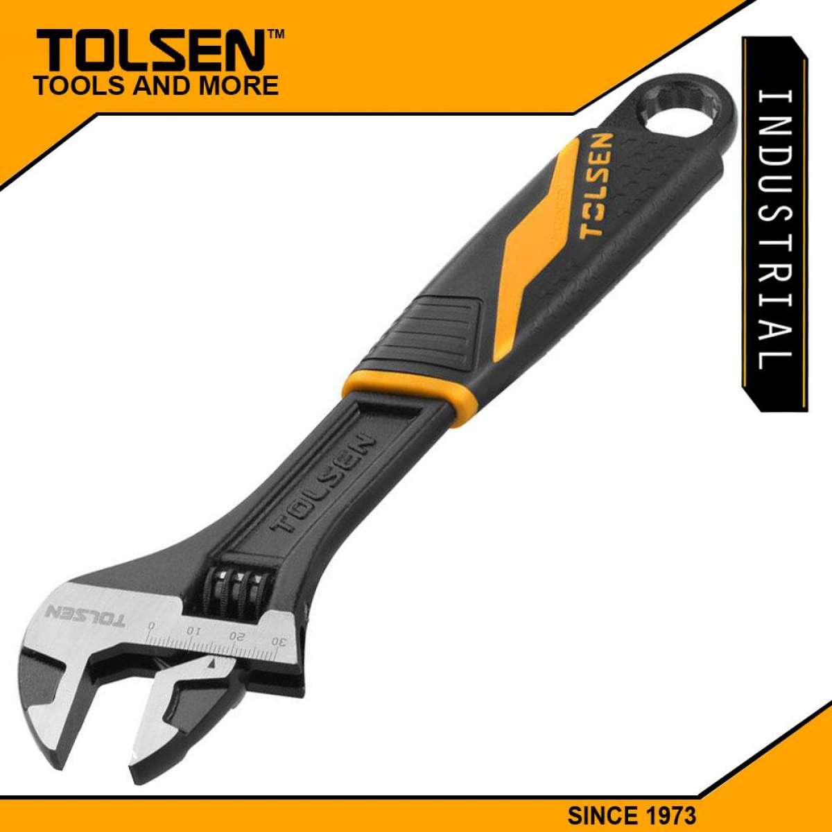 Picture of TOLSEN 8" Adjustable Wrench (200mm, 8”) Industrial Gripro Series Model: 15309 - Kings Trading