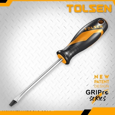 Picture of TOLSEN Slotted Flat Screwdriver (6.5 x 150mm) Gripro Series Model: 20004  - Kings Trading