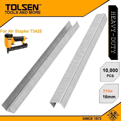 Picture of TOLSEN 10000Pcs Air CROWN Staple 21Ga (16mm) 73465 Suitable for TOLSEN Air Stapler Model: 73425 - Kings Trading