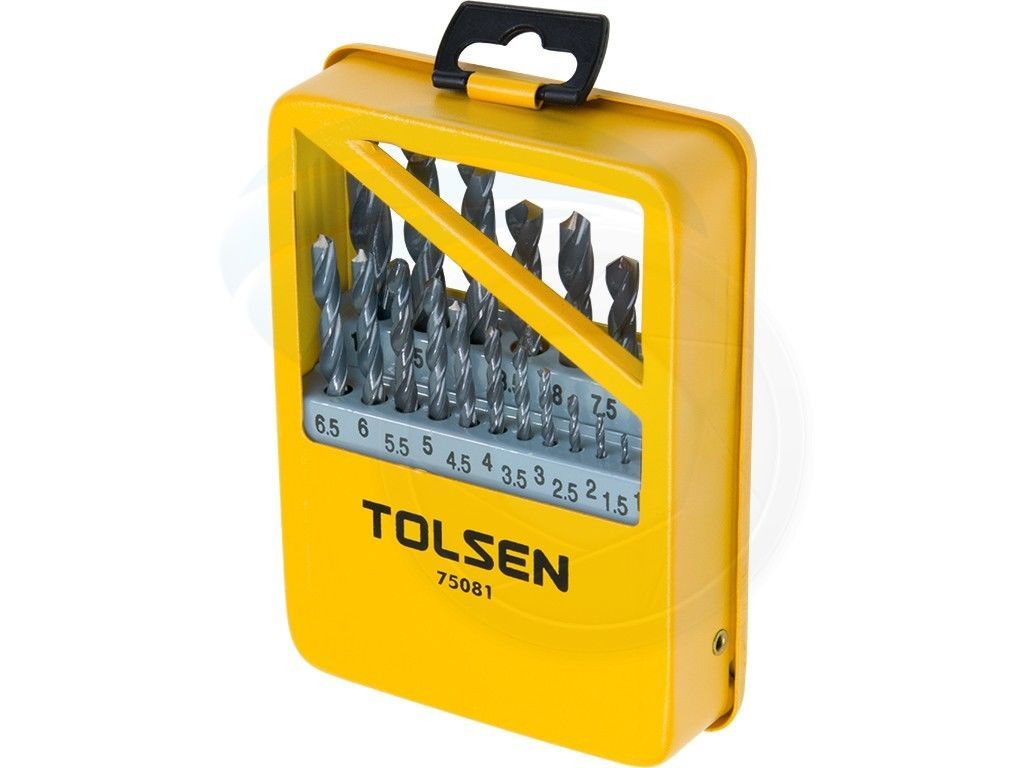 Picture of TOLSEN 19pcs HSS High Speed Twist Drill Bits Set (1-10MM) w/ Hard Case 75081