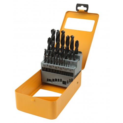 Picture of TOLSEN 25pcs HSS High Speed Twist Drill Bits Set (1.5-13mm) w/ Hard Case Model: 75082