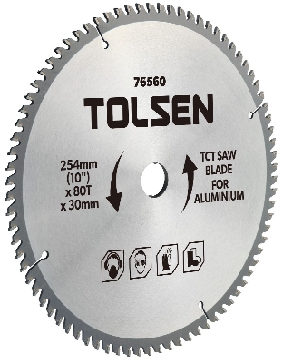 Picture of TOLSEN 10" TCT Circular Saw Blade For ALUMINUM Cutting Model: 76560