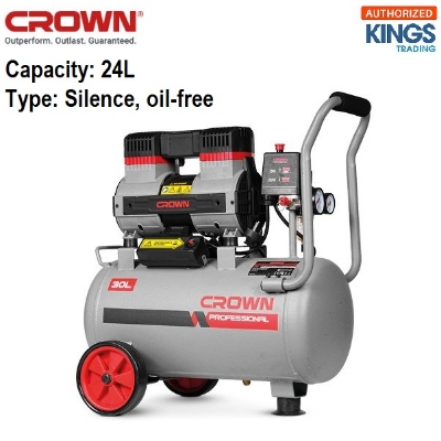 Picture of Crown 24L Oil-Free Air Compressor, Silence Air Compressor for Dental Doctor Capacity: 24L, Power : 1400W, Model: CT36090 - Kings Trading