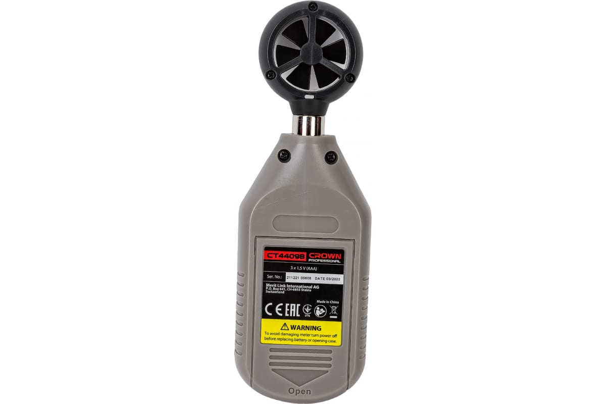 Picture of Crown Anemometer, Wind Speed Meter, Wind Pressure Meter Model: CT44098 - Kings Trading