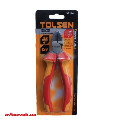 Picture of TOLSEN 6" VDE 1000V Insulated Diagonal Cutting Pliers 160mm VDE/GS certificated  Premium Series Model: V38126