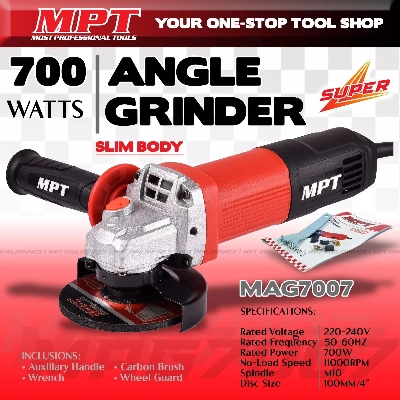 Picture of MPT 4" Angle Grinder 100mm ( 4 inch ) 700W Slim Body Back Switch Model: MAG7007