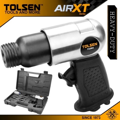 Picture of Tolsen 9pcs Air Hammer Set ( Hex ) Kit w/ Case (4500bpm) 73384 AirXT Series For Air Compressor