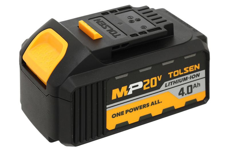 Picture of Tolsen 20V 4.0Ah Li-ion Battery Pack compatible with all TOLSEN MP20V cordless tools. One Powers All, Model: 87474