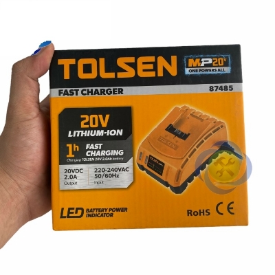 Picture of Tolsen 20VDC Li-ion Battery Charger For charging TOLSEN 20V 2.0Ah battery ( 87472 ) Model: 87485