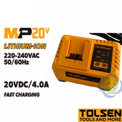 Picture of Tolsen 20VDC Li-ion Battery Charger 110W For charging TOLSEN 20V 4.0Ah battery ( 87474 ) Model: 87486