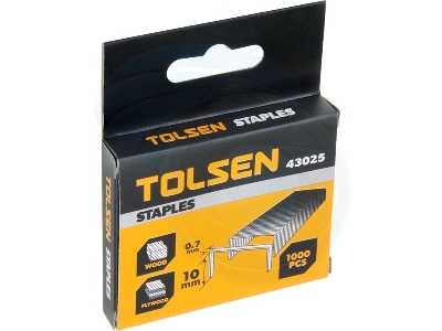 Picture of TOLSEN 1000Pcs Staples Wire Refill (0.7 x 10mm ) for Wood and Plywood Model: 43025