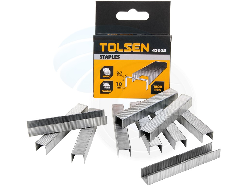 Picture of TOLSEN 1000Pcs Staples Wire Refill (0.7 x 10mm ) for Wood and Plywood Model: 43025