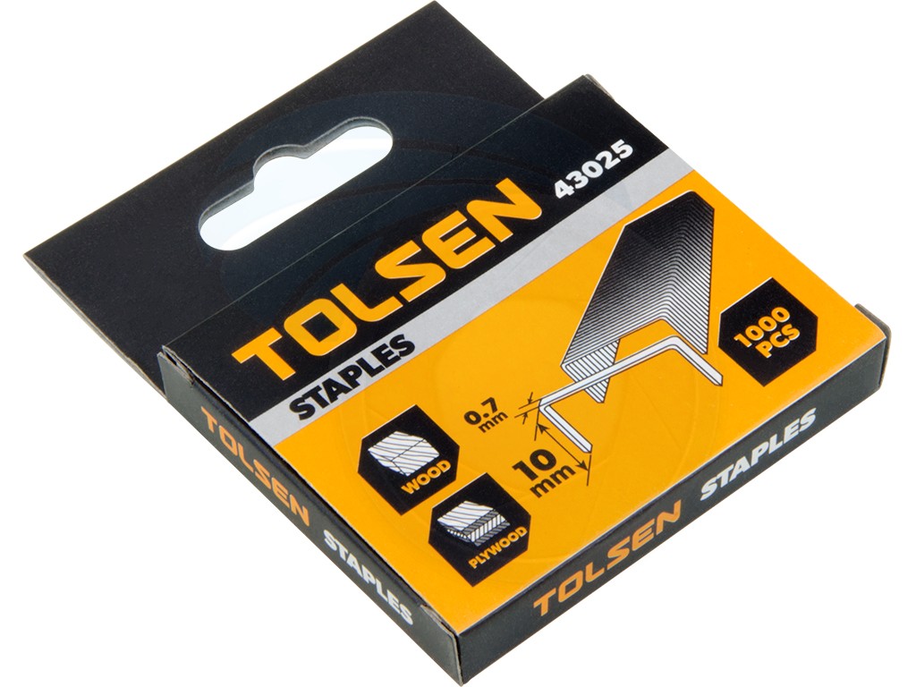 Picture of TOLSEN 1000Pcs Staples Wire Refill (0.7 x 10mm ) for Wood and Plywood Model: 43025