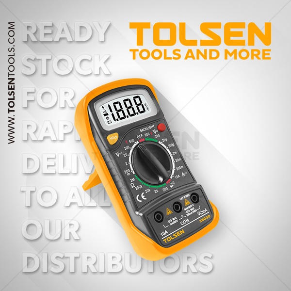 Picture of Tolsen Digital Multimeter w/ LCD Color Screen (AC/DC) 38030 CE Approved