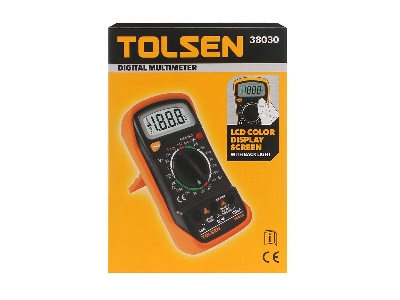 Picture of Tolsen Digital Multimeter w/ LCD Color Screen (AC/DC) 38030 CE Approved