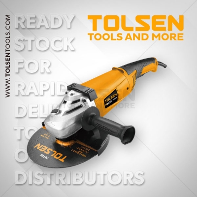 Picture of TOLSEN 7" Electric Angle Grinder 2100w 180mm, Soft starter, Portable Industrial Grade Model: 79523