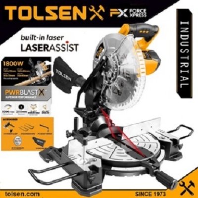 Picture of Tolsen Mitre Saw w/ Laser Assist (1800Watts) Free 5pcs Accessories PWRBLAST X 79530