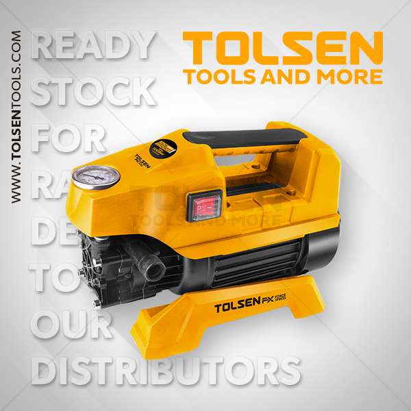 Picture of Tolsen 1800W, 100Bar High Pressure Washer 100% Pure Copper Induction Motor w/ 6pcs Free Accessories, Car Washer, Bike Washer, Model:79574