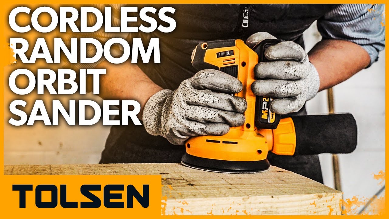 Picture of TOLSEN 20V Li-ion Cordless Random Orbit Sander (Battery Not Included) Model 87233
