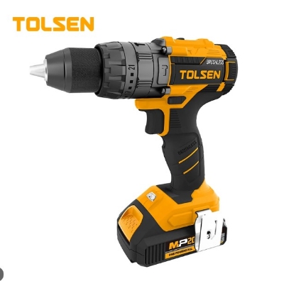 Picture of TOLSEN 20V Li-ion Brushless Cordless impact Drill Industrial Model 87254