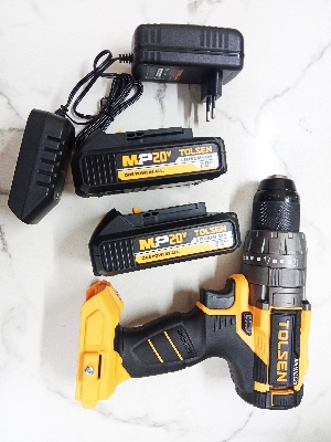 Picture of TOLSEN 20V Li-ion Brushless Cordless impact Drill Industrial Model 87254