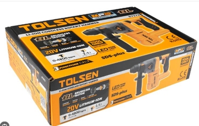 Picture of Tolsen Li-Ion Brushless Cordless Rotary Hammer 20V (Not Included Battery and Charger) Model 87272