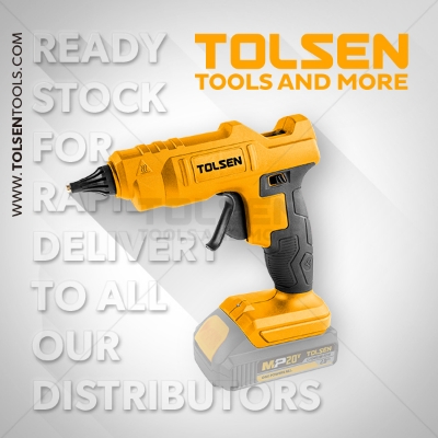 Picture of Tolsen 20V Li-ion Cordless Glue Gun with 3Pcs Glue Stick (Not Included Battery and Charger) Model 87316